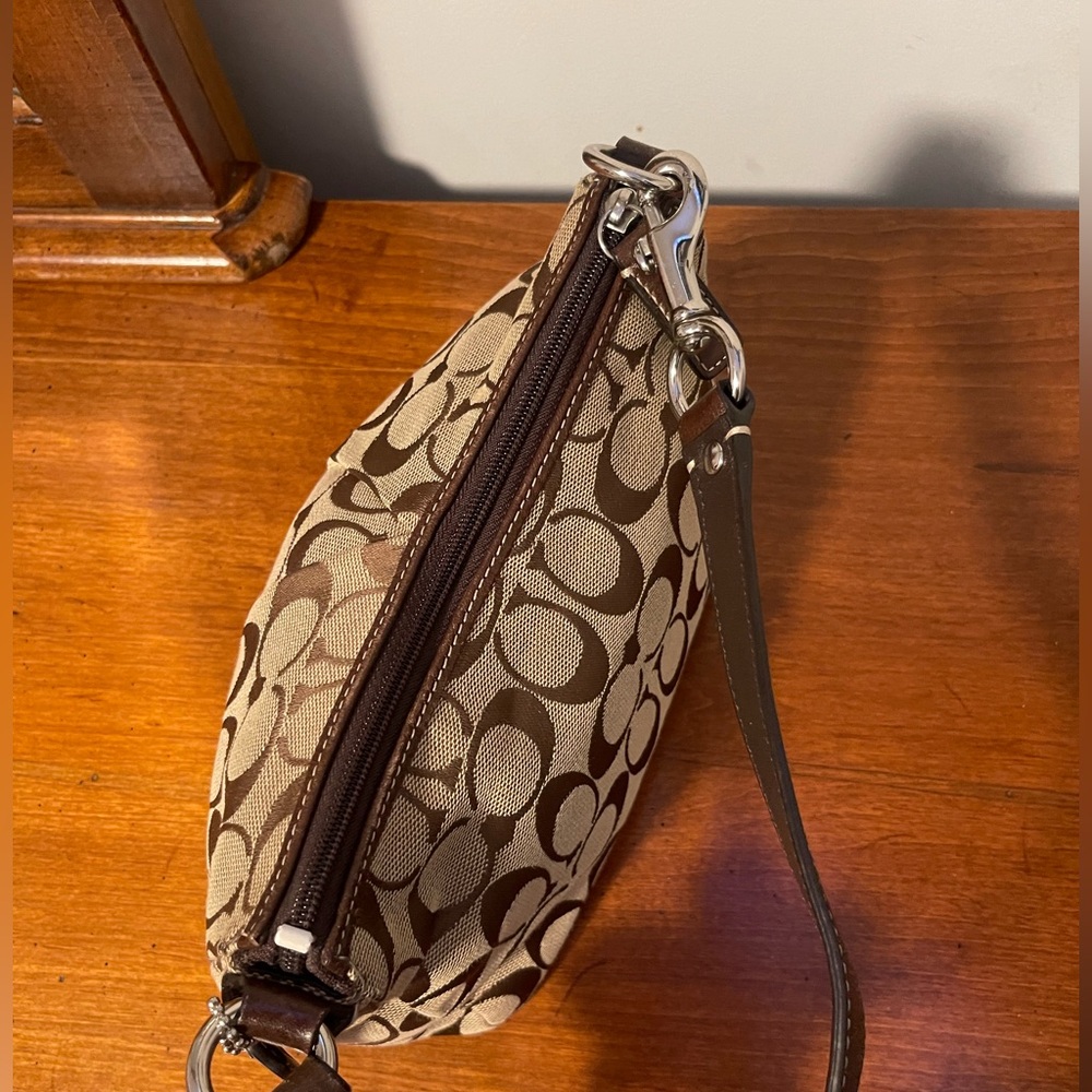 Coach Signature Tan and Brown Mini Bag - Picture 4 of 11